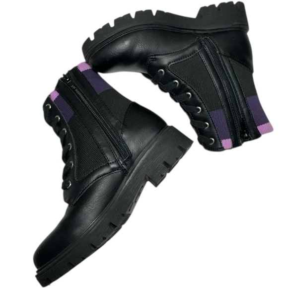 DKNY Girls Stassi Knit Black Moto Booties Size 12 - Picture 2 of 13